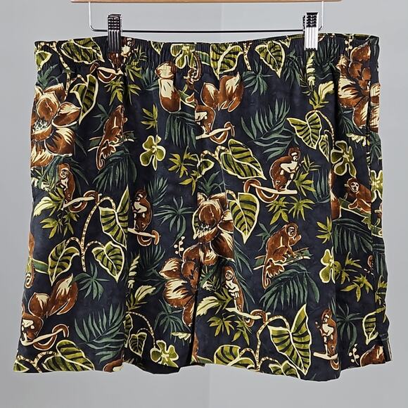 Tommy Bahama Green Tropical Jungle Swim Trunk Shorts | Men's Large - Picture 1 of 13